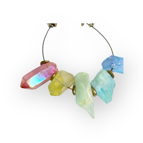 new SOTM Jewels 𑁍 Chakra Crystals Spiritual Statement Pendant Necklace 𑁍 Gold - Picture 8 of 17